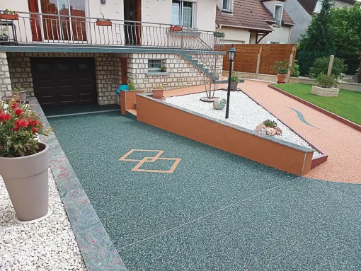 La moquette de pierre est idéale pour un sol intérieur ou extérieur., Cavaillon, FW.Résine