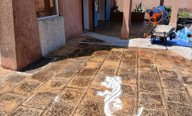  Pose d'une moquette de pierre sur une terrasse à Marseille cote d’azur, Cavaillon, FW.Résine