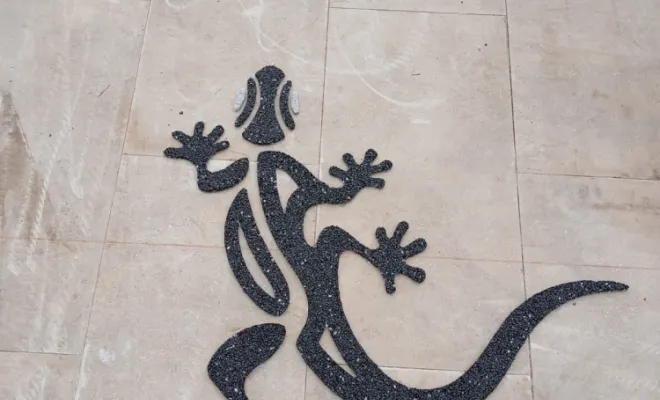 Réalisation d'un tapis de pierre à Istres (13)., Cavaillon, FW.Résine