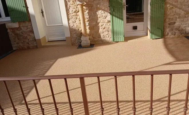 La moquette de pierre est idéale pour un sol intérieur ou extérieur., Cavaillon, FW.Résine