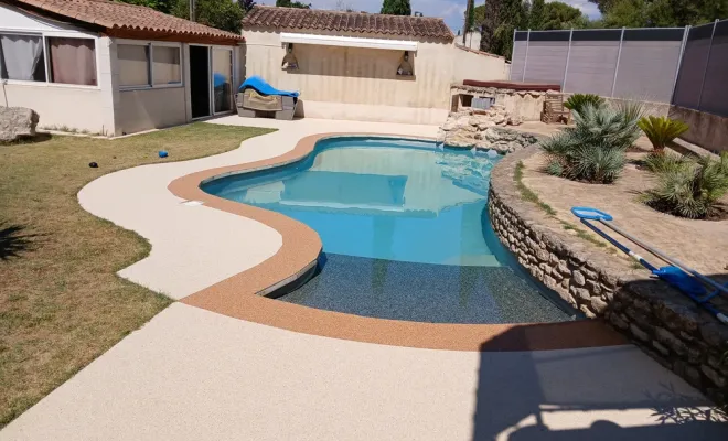 La moquette de pierre est idéale pour un sol intérieur ou extérieur., Cavaillon, FW.Résine