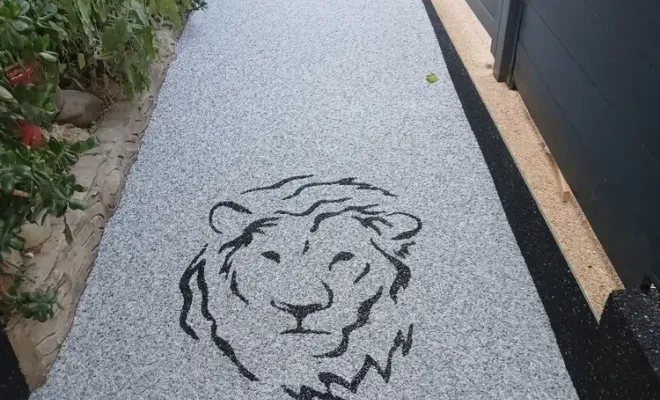 La moquette de pierre est idéale pour un sol intérieur ou extérieur., Cavaillon, FW.Résine