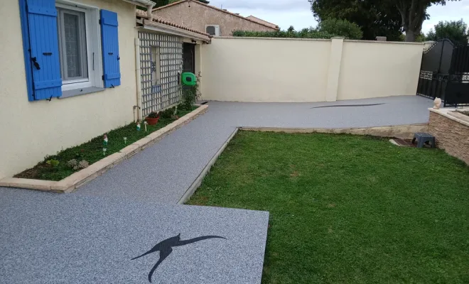 La moquette de pierre est idéale pour un sol intérieur ou extérieur., Cavaillon, FW.Résine