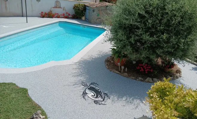 La moquette de pierre est idéale pour un sol intérieur ou extérieur., Cavaillon, FW.Résine