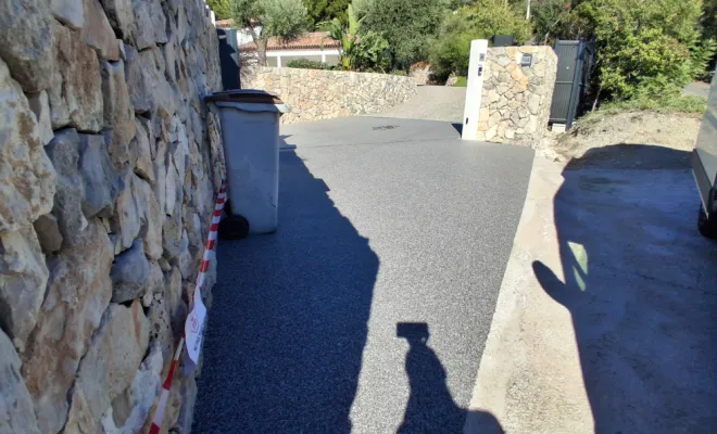 Moquette de pierre à Ollioules 83 Var, Cavaillon, FW.Résine